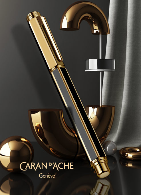 Stilou 18k Nib Caran dAche Varius China Black GT