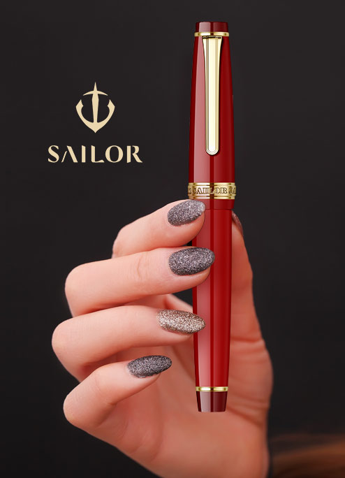 Stilou Regular Size 21k Nib Sailor Professional Gear LE Kanreki Red GT