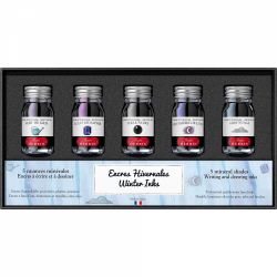 Stilou Cross Century II Black Lacquer RHT + Set 5 Calimara 10 ml Jacques Herbin Writing Seasons Winter