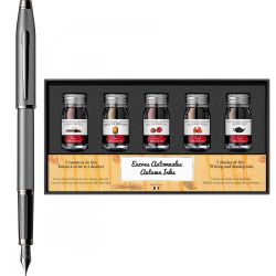 Gunmetal Gray BT + Set 5 Calimara 10 ml Jacques Herbin Writing Seasons Autumn