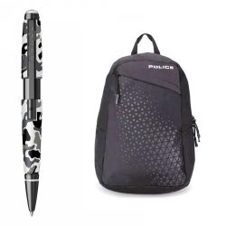 Black and White Camo BT + Rucsac Laptop Police