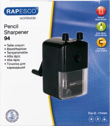 Ascutitoare cu Cilindru si Manivela Rapesco 94 Black