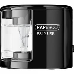 Ascutitoare Electrica Dubla Rapesco PS12-USB Black