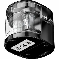 Ascutitoare Electrica Dubla Rapesco PS12-USB Black