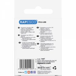 Ascutitoare Electrica Dubla Rapesco PS12-USB White