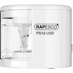 Ascutitoare Electrica Dubla Rapesco PS12-USB White