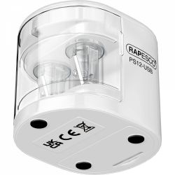 Ascutitoare Electrica Dubla Rapesco PS12-USB White
