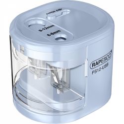 Ascutitoare Electrica Dubla Rapesco PS12-USB Bleu Ciel