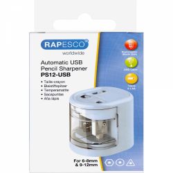 Ascutitoare Electrica Dubla Rapesco PS12-USB Bleu Ciel