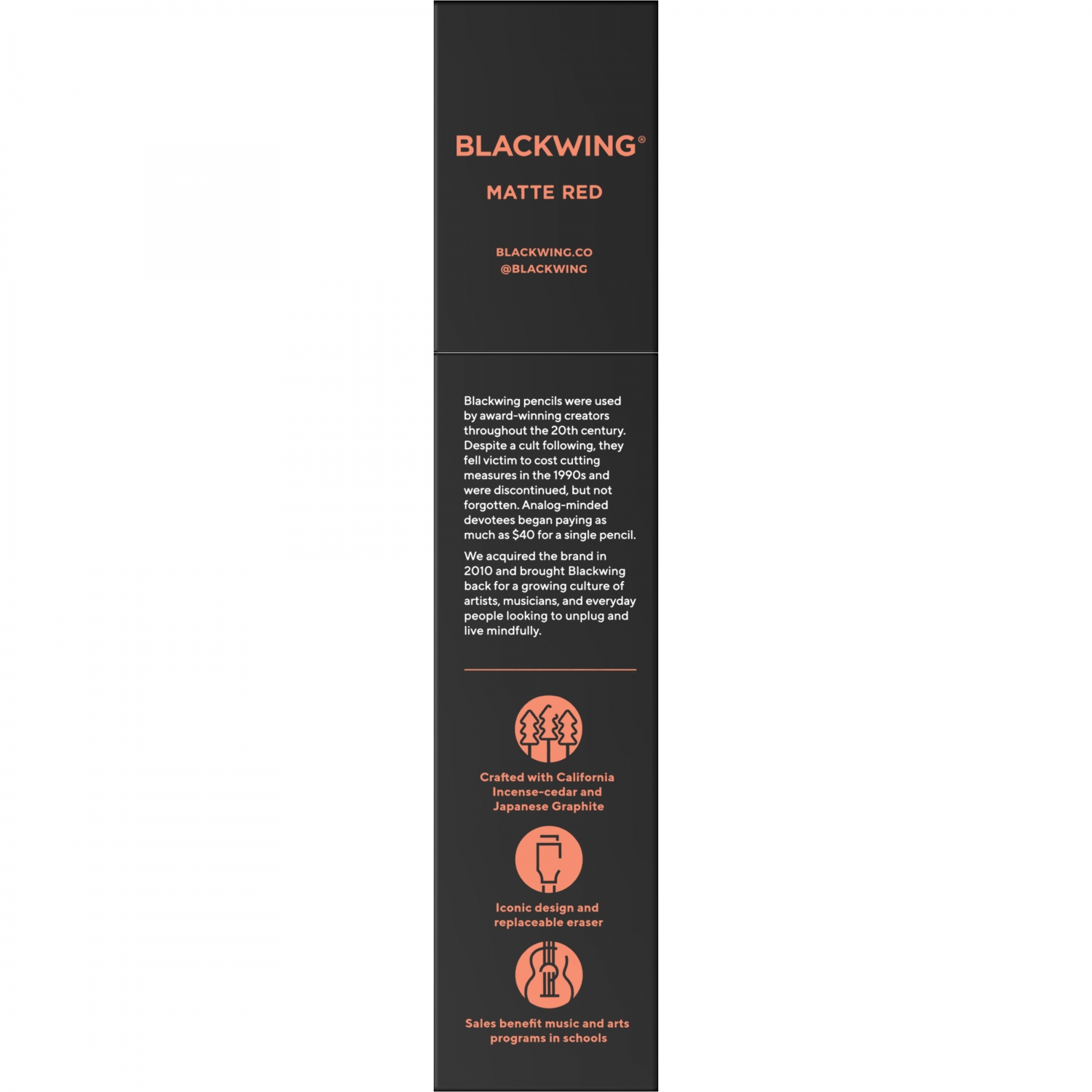 Imagine Produs Creion Grafit Blackwing Matte Red Soft 3B