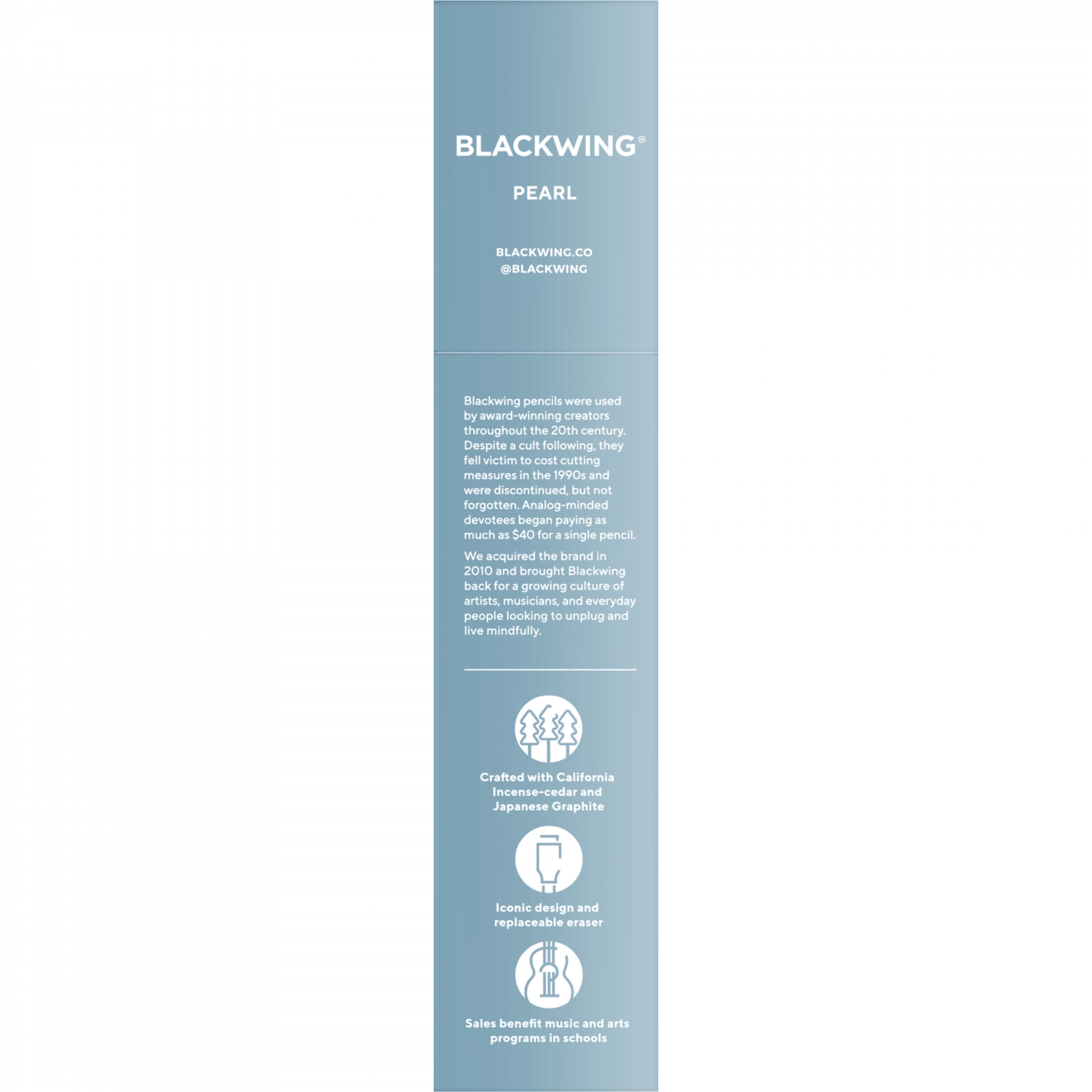 Imagine Produs Creion Grafit Blackwing Pearl Blue Balanced 2B