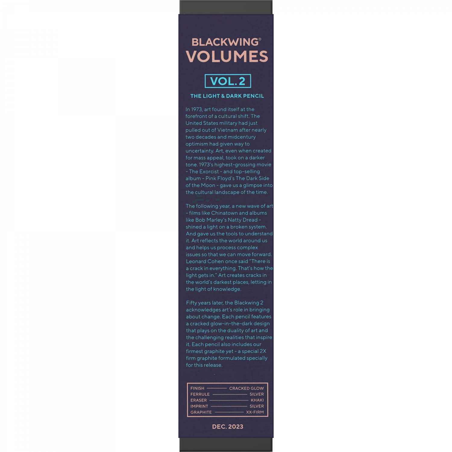 Imagine Produs Creion Grafit Blackwing Volumes LE Vol. 2 The Light and Dark 2023 XX Firm F