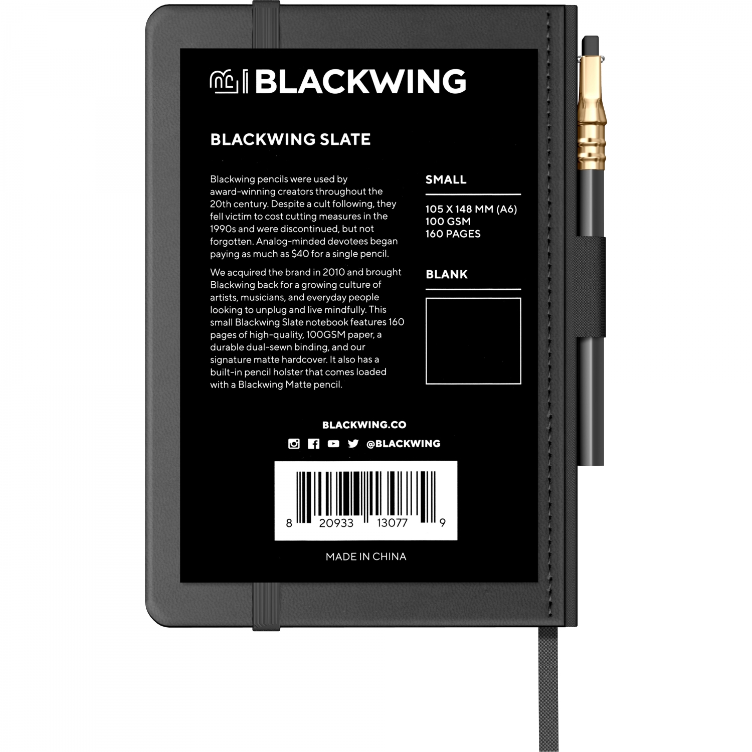 Imagine Produs Caiet A6 Blackwing Slate Black - Ivory Plain - 160 pagini 100 g mp