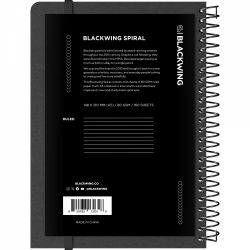 Caiet cu Spirala A5 Blackwing Spiral Black - Ivory Lined 6 mm - 160 pagini 80g mp