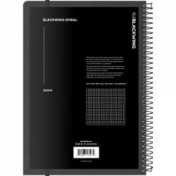 Caiet cu Spirala A4 Blackwing Spiral Black - Ivory Grid 5 mm - 160 pagini 80g mp