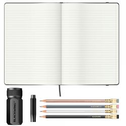 Set Cadou Caiet A5 Blackwing Gift Essentials - Ivory Lined 6 mm - 160 pagini 100 g mp