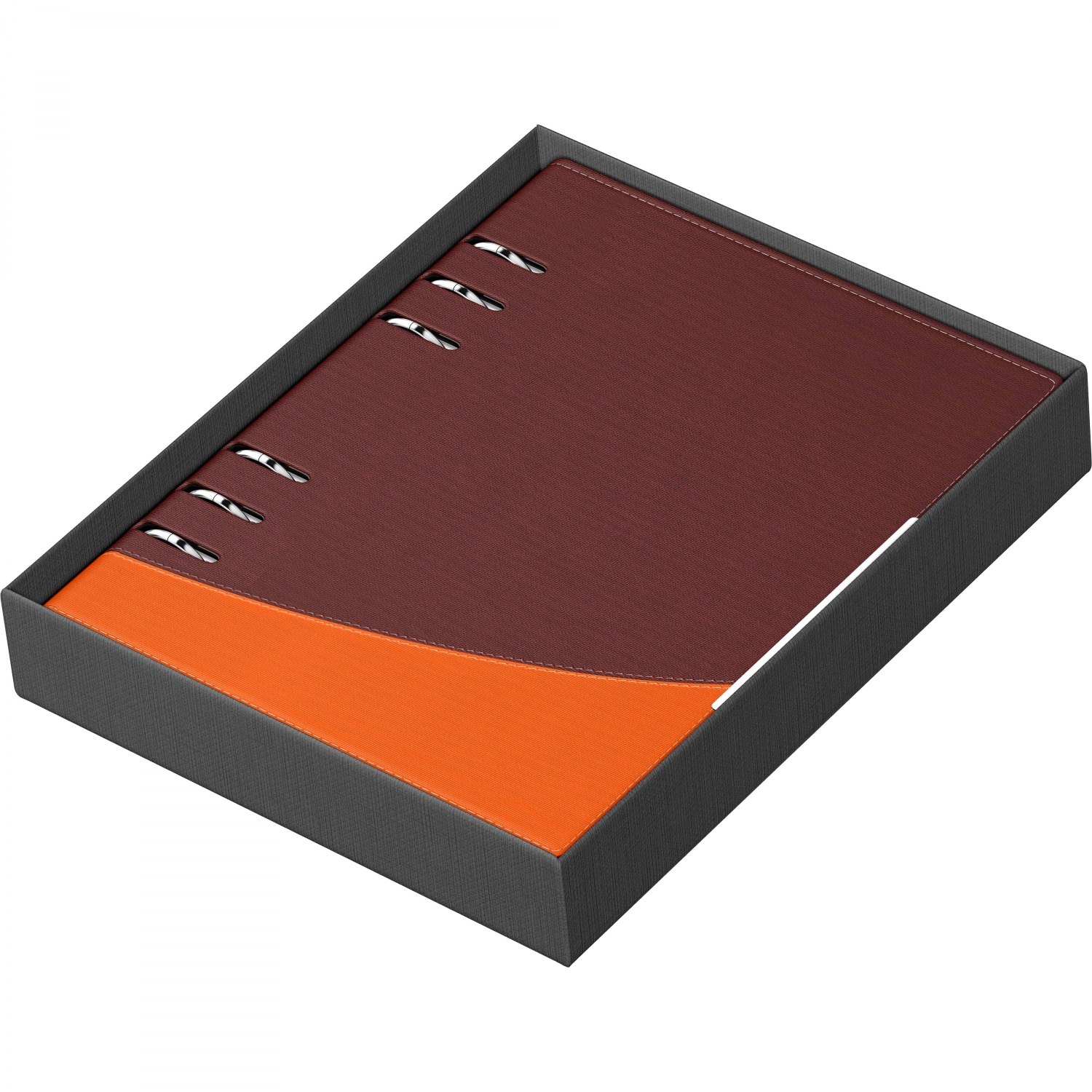 Imagine Produs Organizer A5 6 inele Precision Line 104307 Chocolate - White Lined - 290 pagini 80 g mp