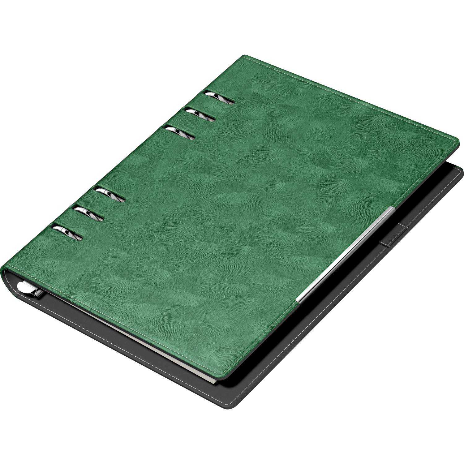 Imagine Produs Organizer A5 6 inele Precision Odesa 128307 Kelly Green - Ivory Lined - 290 pagini 80 g mp
