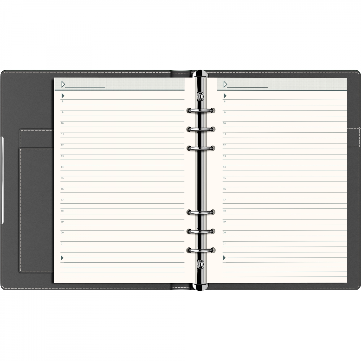 Imagine Produs Organizer A5 6 inele Precision Lotus 105307 Bottle Green - Ivory Lined - 290 pagini 80 g mp