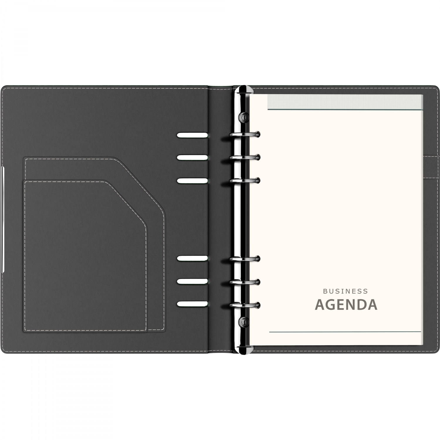 Imagine Produs Organizer A5 6 inele Precision Lotus 105307 Bottle Green - Ivory Lined - 290 pagini 80 g mp