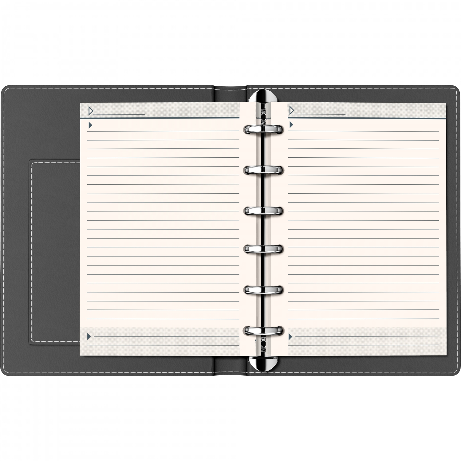 Imagine Produs Organizer A6 6 inele Precision Capitol 103309 Burgundy - Ivory Lined - 190 pagini 80 g mp