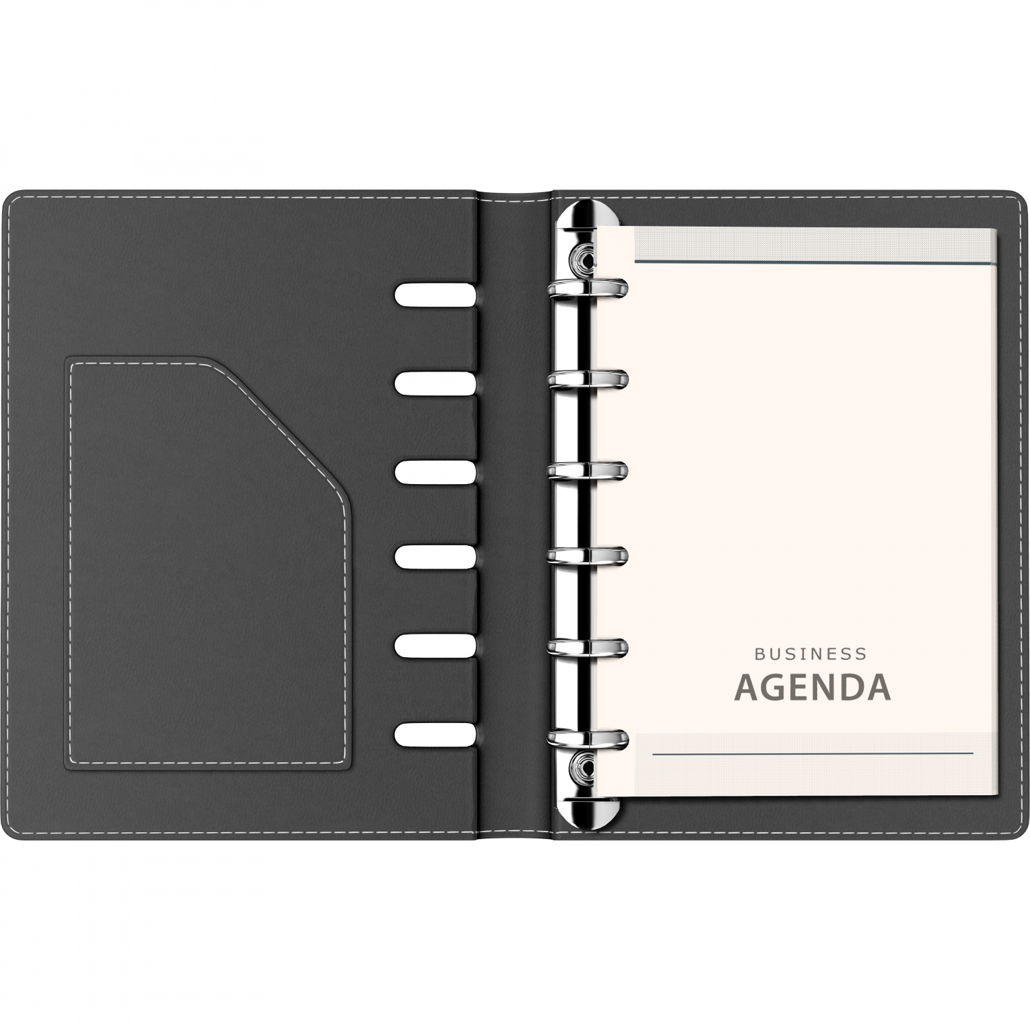 Imagine Produs Organizer A6 6 inele Precision Capitol 103309 Burgundy - Ivory Lined - 190 pagini 80 g mp