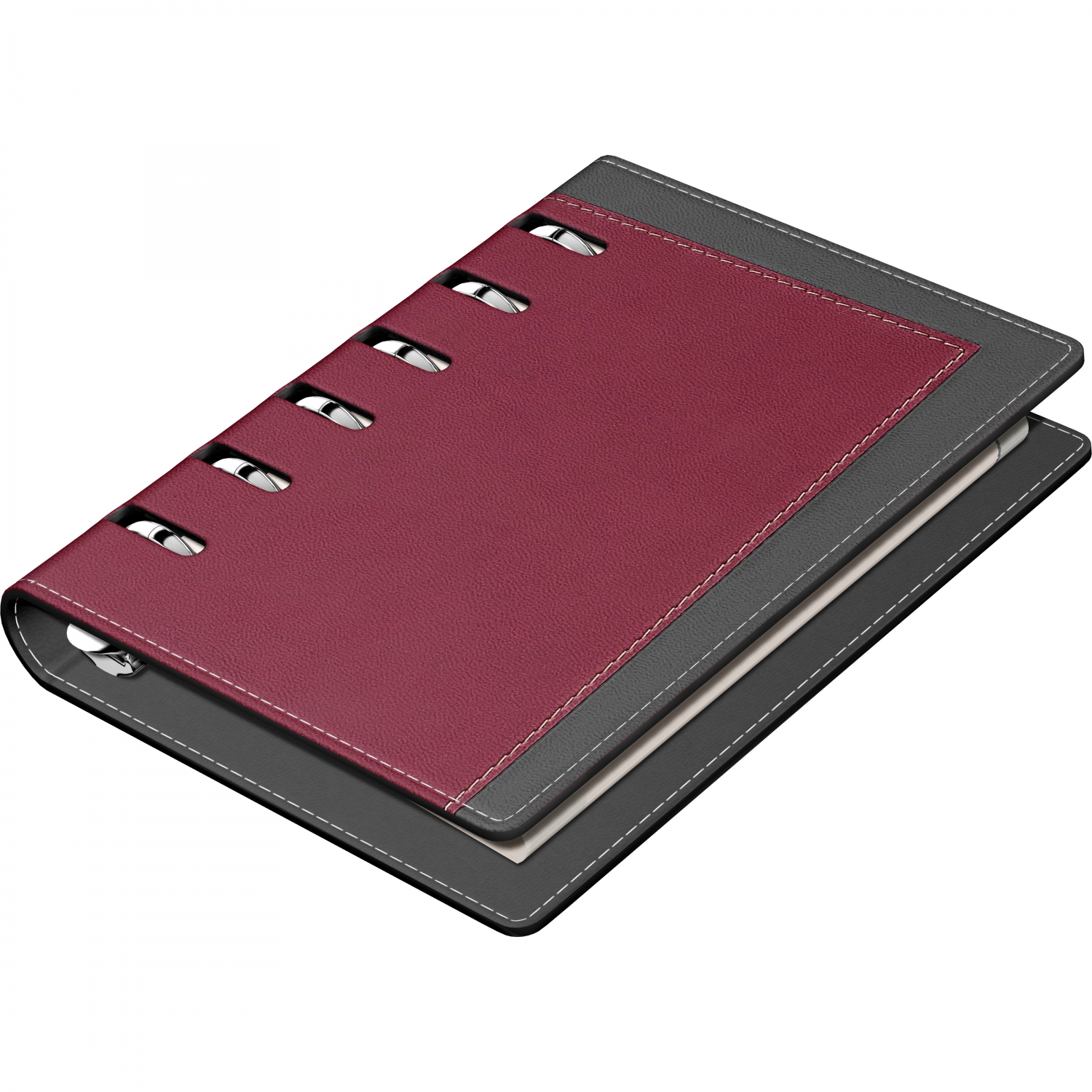 Imagine Produs Organizer A6 6 inele Precision Capitol 103309 Burgundy - Ivory Lined - 190 pagini 80 g mp
