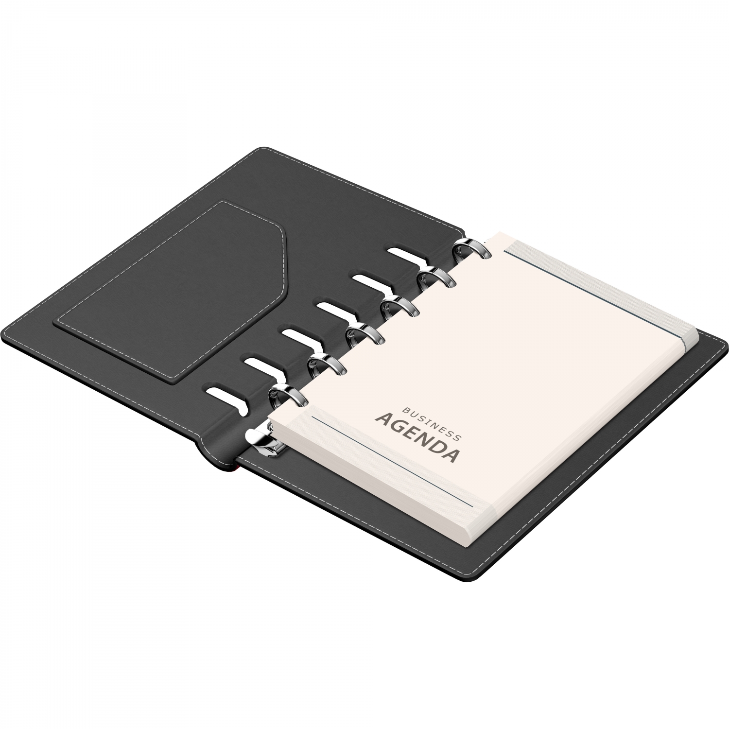 Imagine Produs Organizer A6 6 inele Precision Capitol 103309 Burgundy - Ivory Lined - 190 pagini 80 g mp