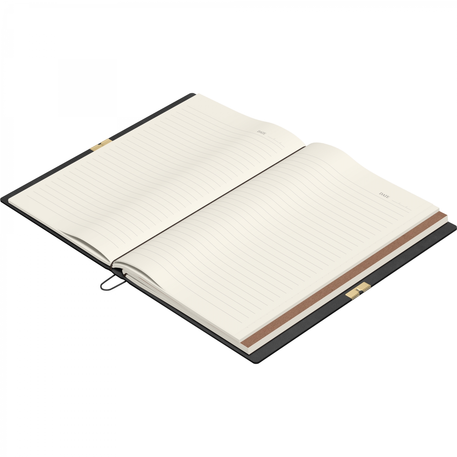 Imagine Produs Mapa cu 2 Caiete B5 Scrikss Toledo SD700-B1 Black - Cream Lined 7 mm - 2 x 96 pagini 100 g mp