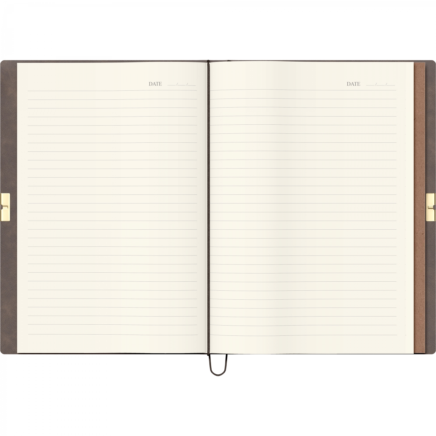 Imagine Produs Mapa cu 2 Caiete B5 Scrikss Toledo SD700-B2 Brown - Cream Lined 7 mm - 2 x 96 pagini 100 g mp