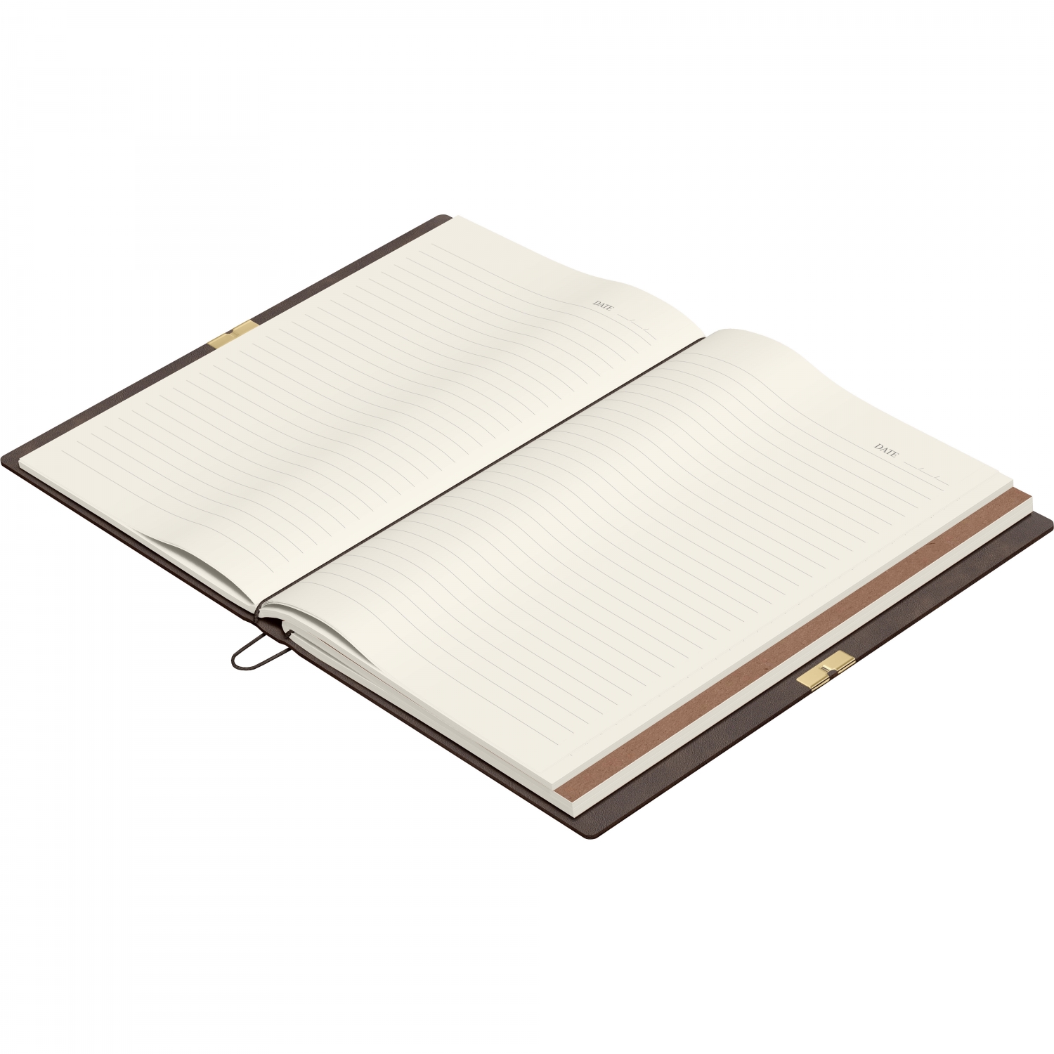 Imagine Produs Mapa cu 2 Caiete B5 Scrikss Toledo SD700-B2 Brown - Cream Lined 7 mm - 2 x 96 pagini 100 g mp