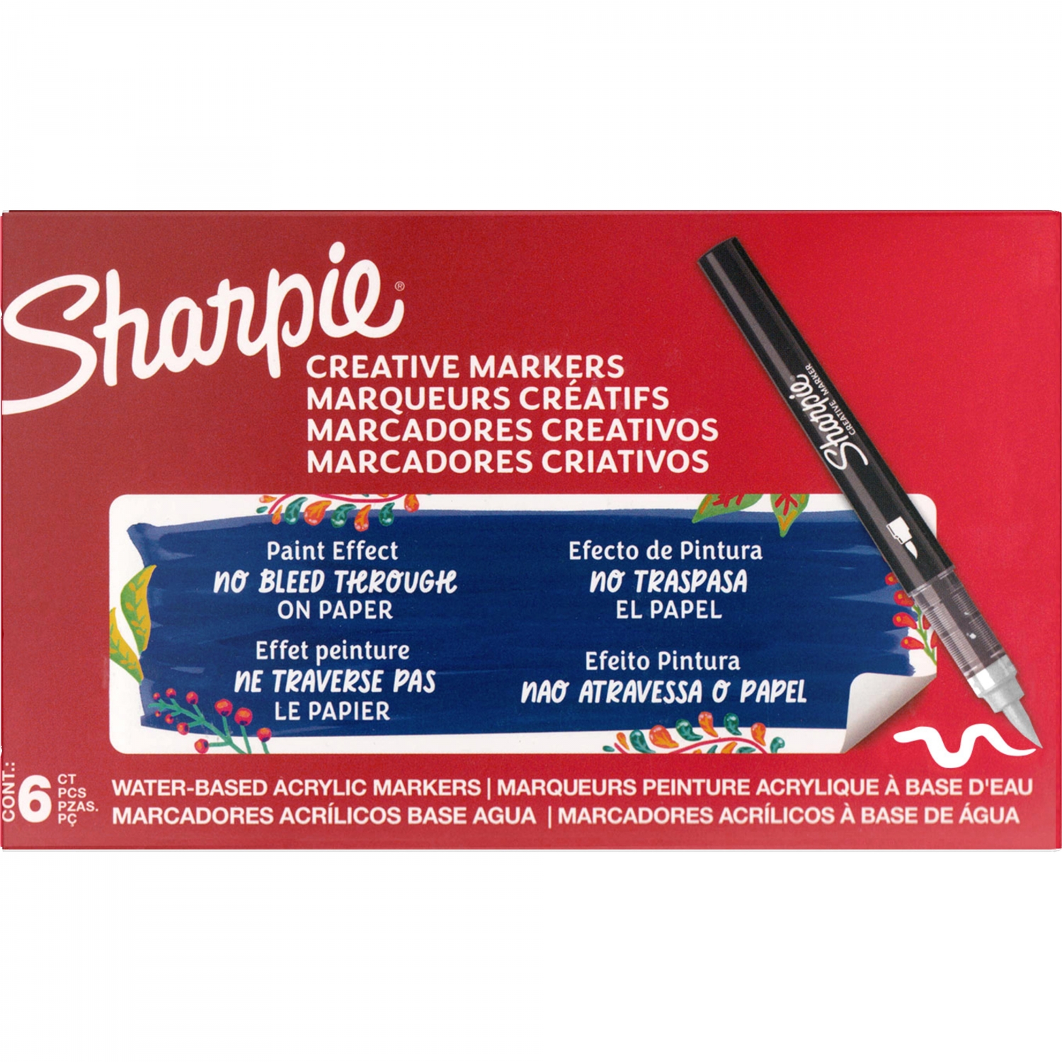 Imagine Produs Marker Creativ Brush Sharpie Creative Acrylic Paint Water Based White