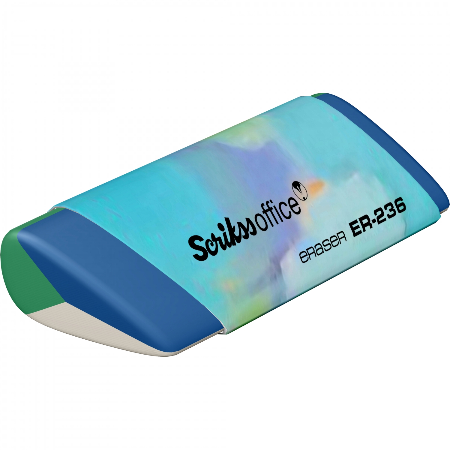 Imagine Produs Radiera Creion Scrikss Triangle Eraser ER 236 Green Blue