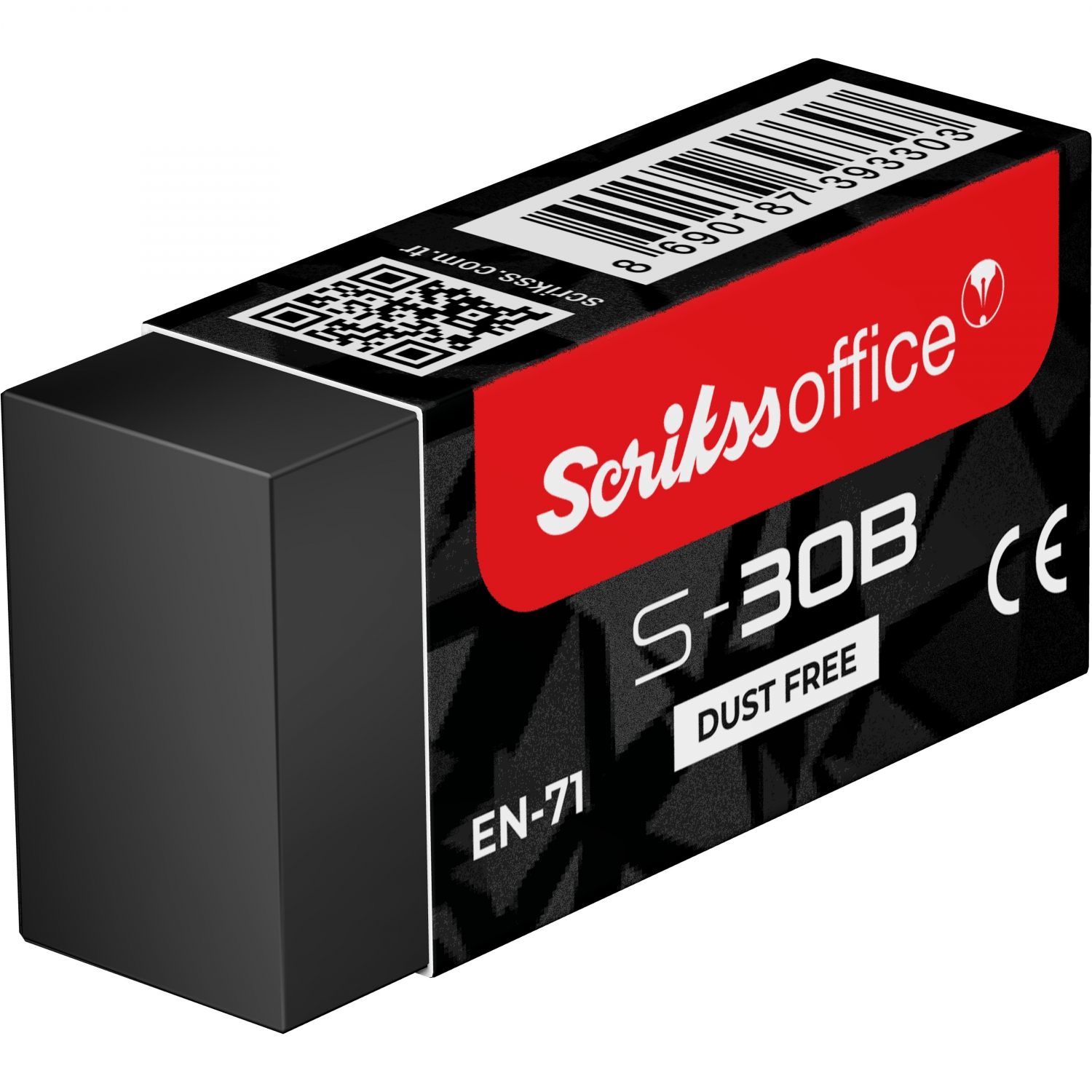 Imagine Produs Radiera Creion Scrikss Eraser Black S 30B Black