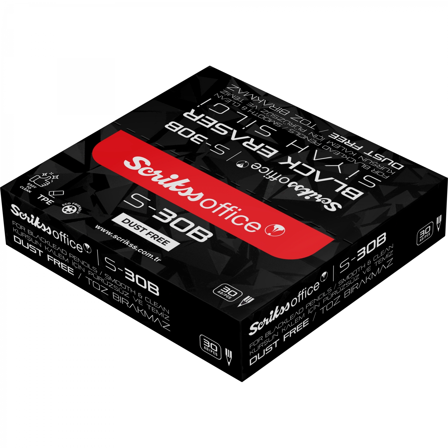 Imagine Produs Radiera Creion Scrikss Eraser Black S 30B Black