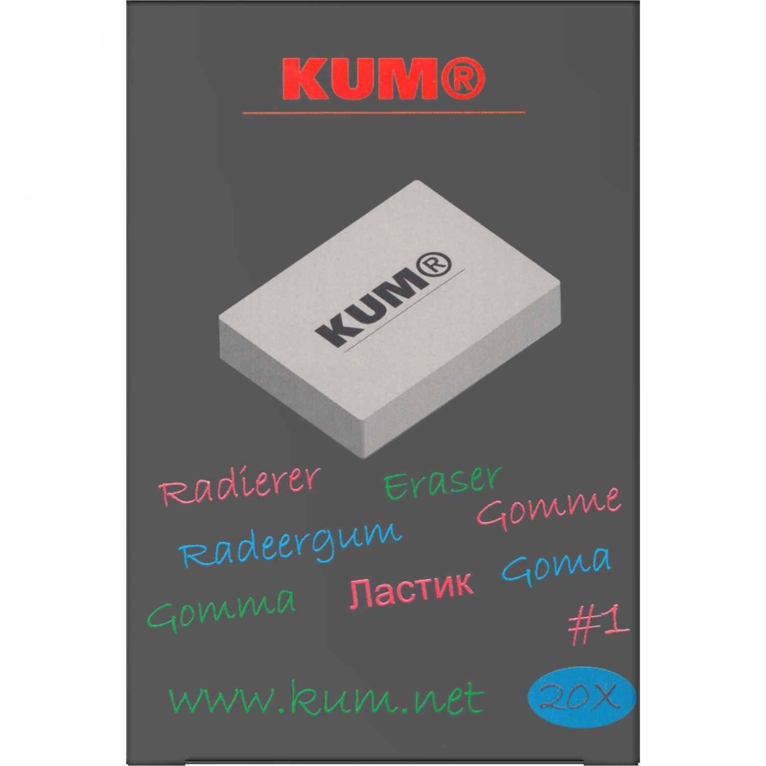 Imagine Produs Radiera Creion KUM EC BW White