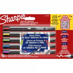 Set 5 Markere Creativ Brush Sharpie Creative Acrylic Paint Water Based Assorted Colors