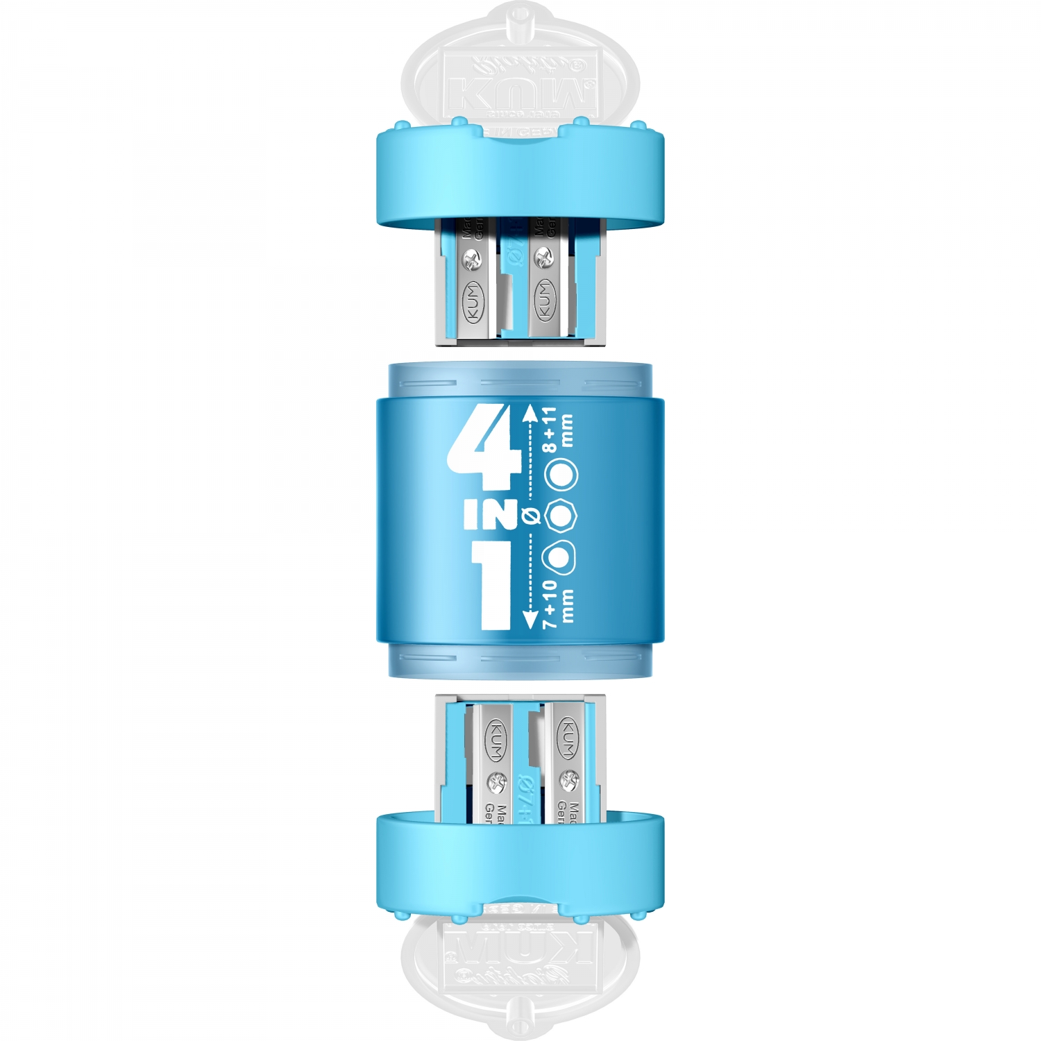 Imagine Produs Ascutitoare Cvadrupla cu Container KUM 4-in-1 K4 Plastic Blue