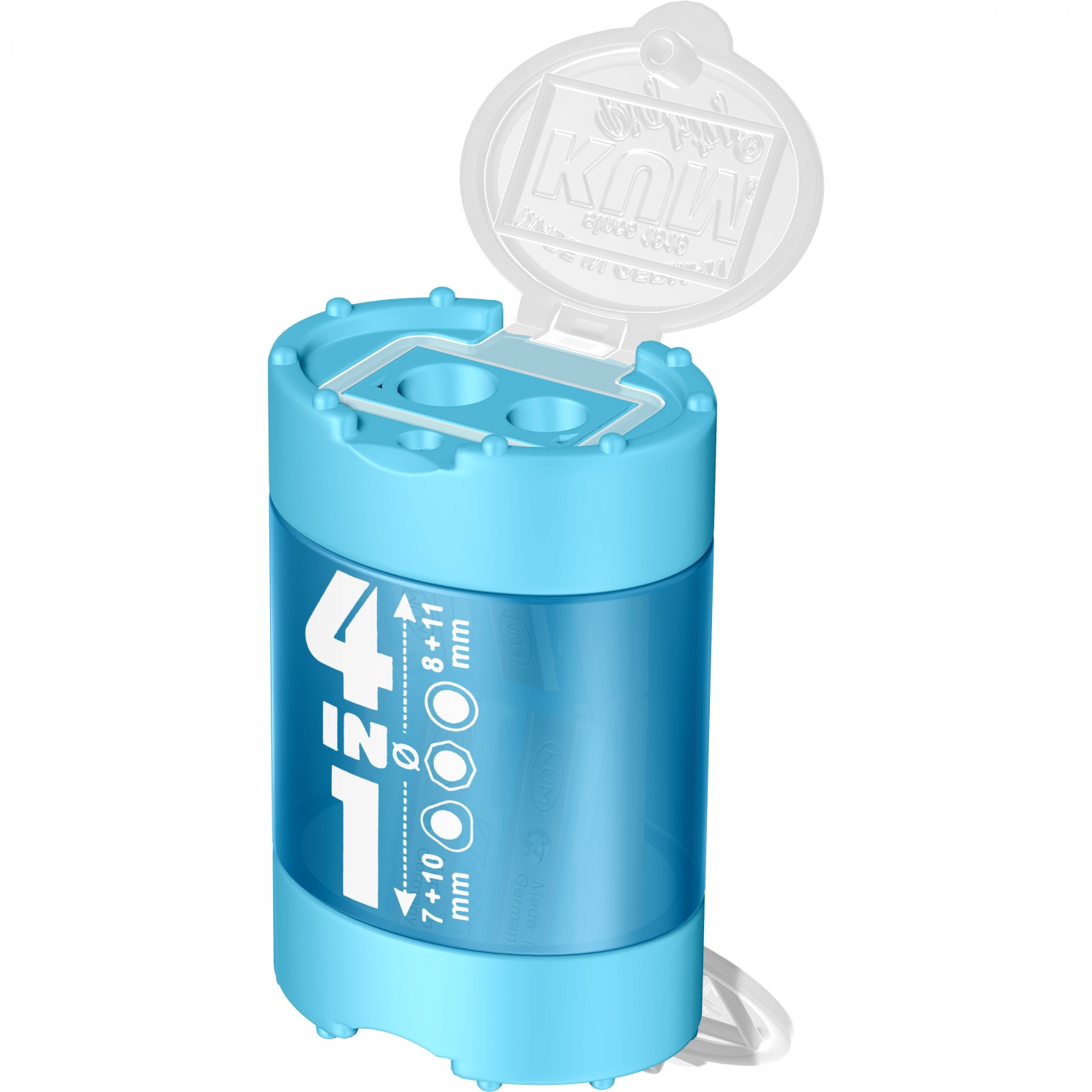 Imagine Produs Ascutitoare Cvadrupla cu Container KUM 4-in-1 K4 Plastic Blue