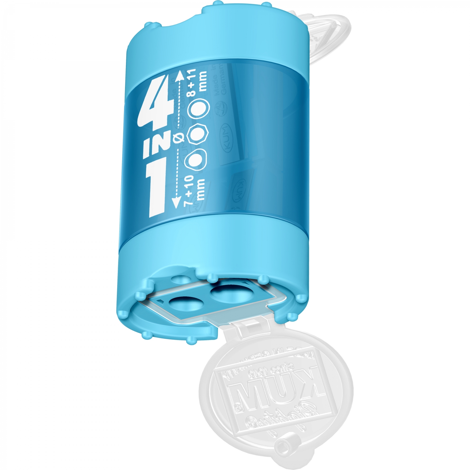 Imagine Produs Ascutitoare Cvadrupla cu Container KUM 4-in-1 K4 Plastic Blue