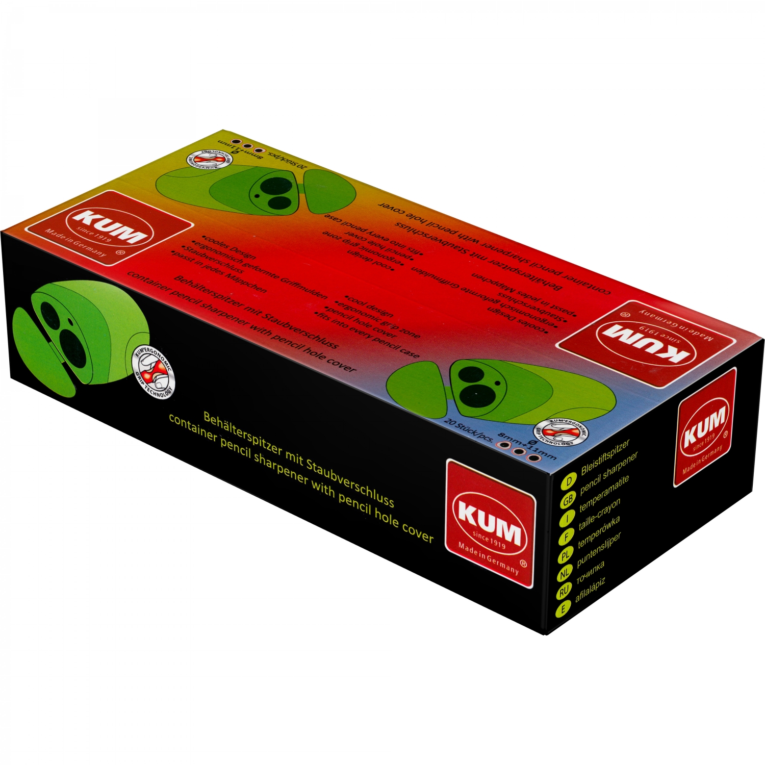 Imagine Produs Ascutitoare Dubla cu Container KUM Pencil Pal M2 Magnesium Green