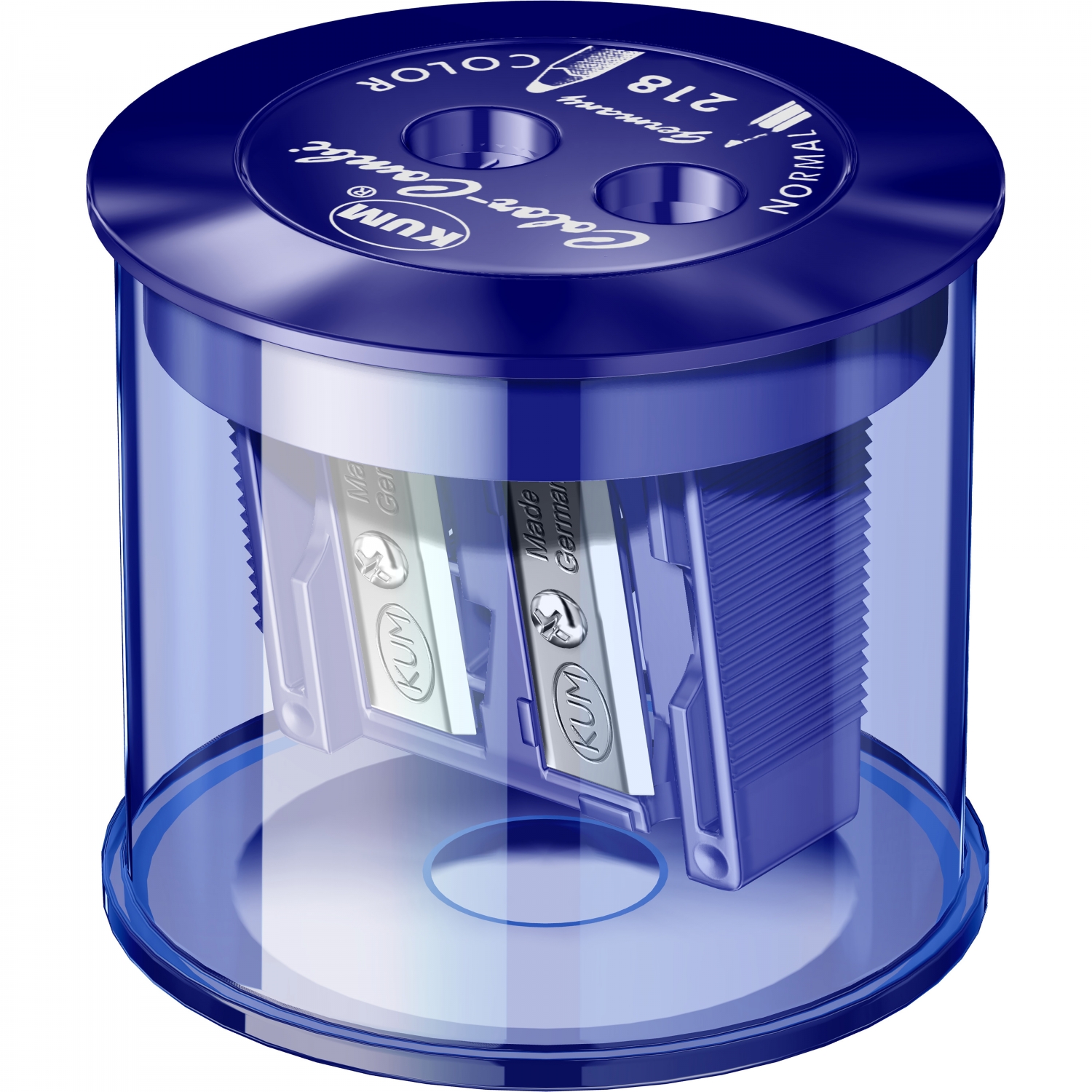 Imagine Produs Ascutitoare Dubla cu Container KUM 218 T Color Combi Blue