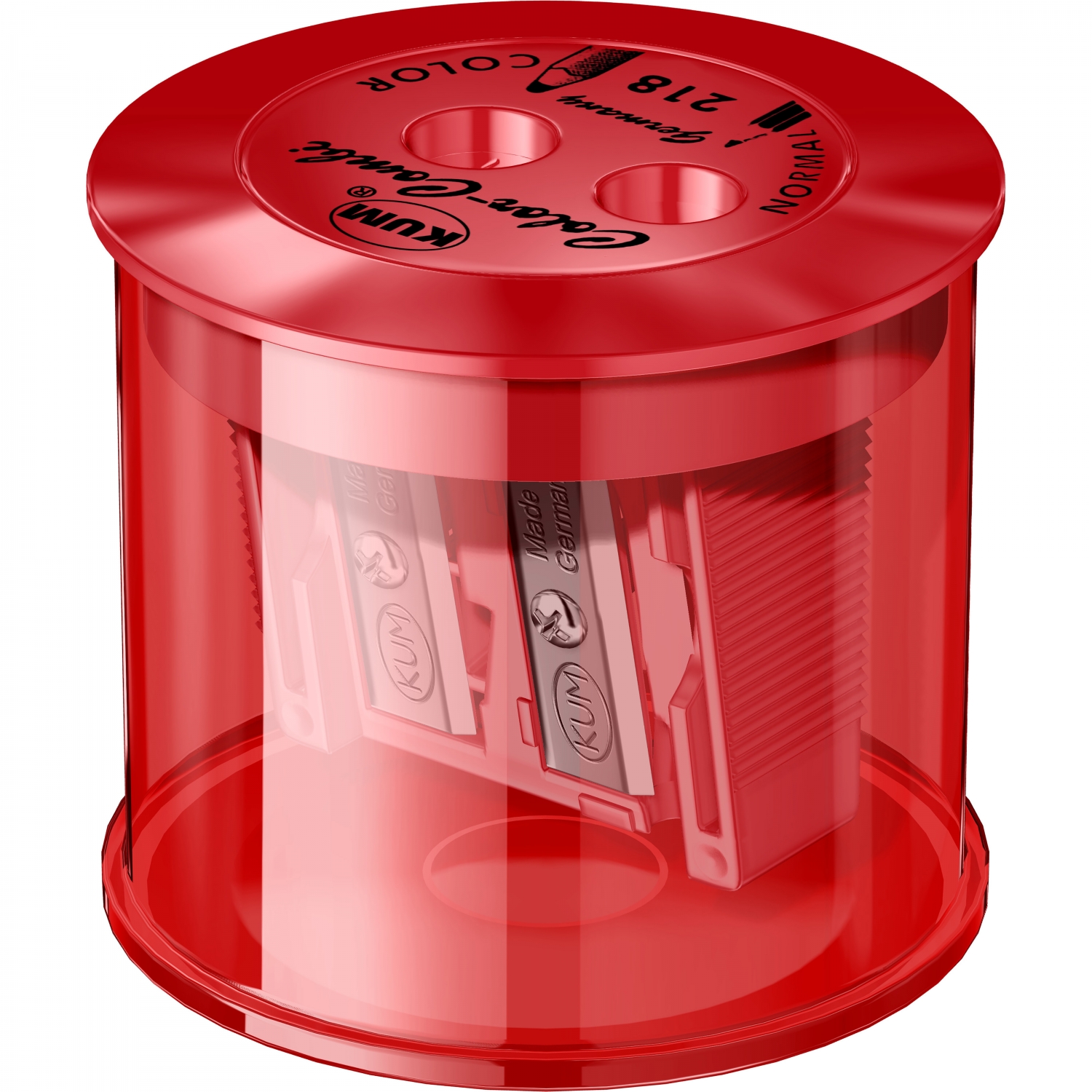 Imagine Produs Ascutitoare Dubla cu Container KUM 218 T Color Combi Red