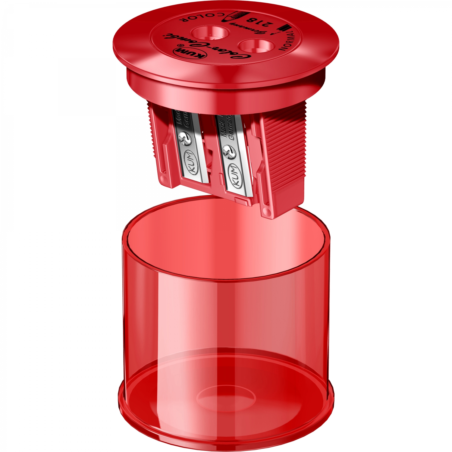 Imagine Produs Ascutitoare Dubla cu Container KUM 218 T Color Combi Red