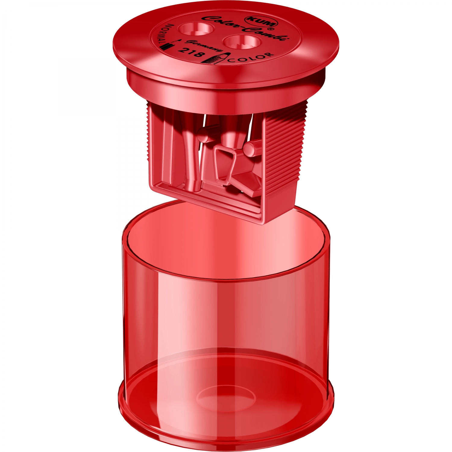 Imagine Produs Ascutitoare Dubla cu Container KUM 218 T Color Combi Red