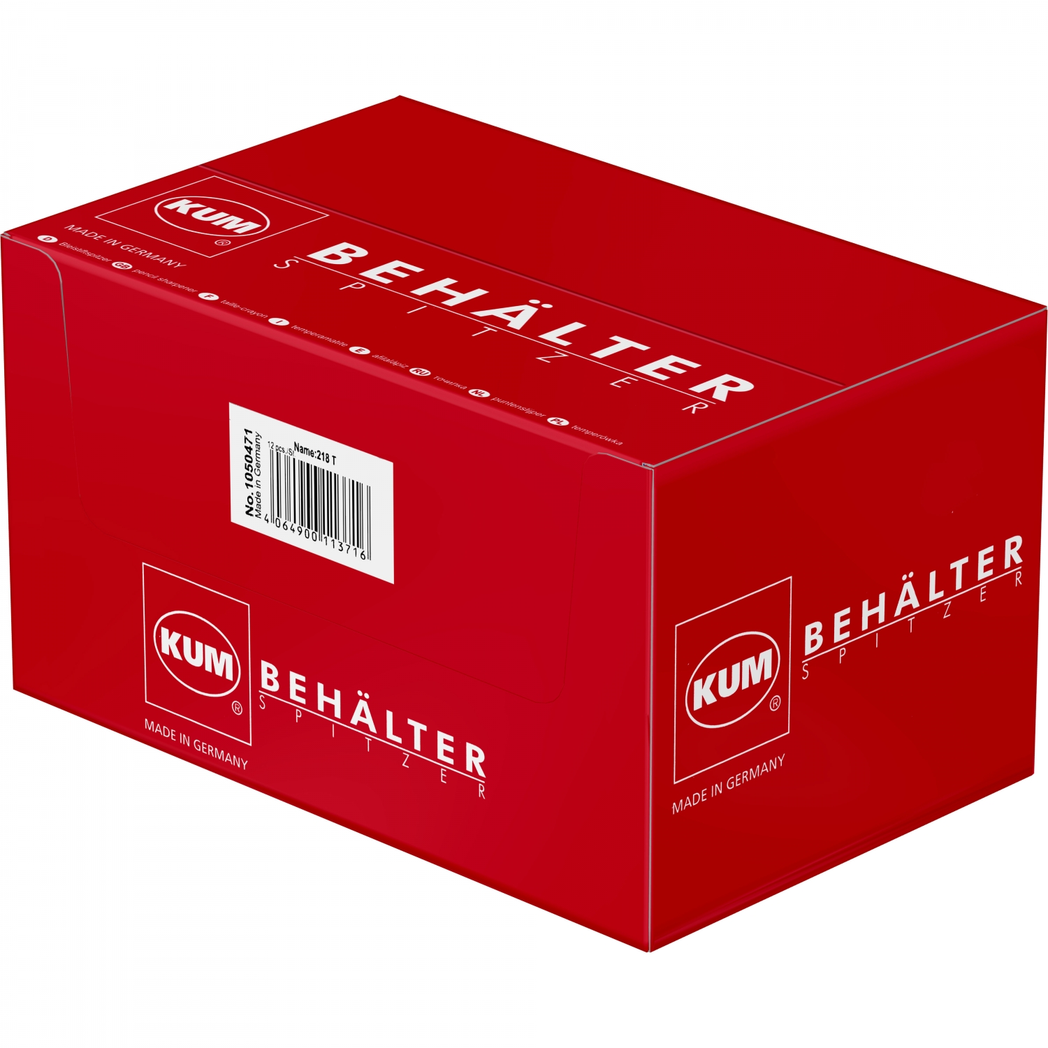 Imagine Produs Ascutitoare Dubla cu Container KUM 218 T Color Combi Red