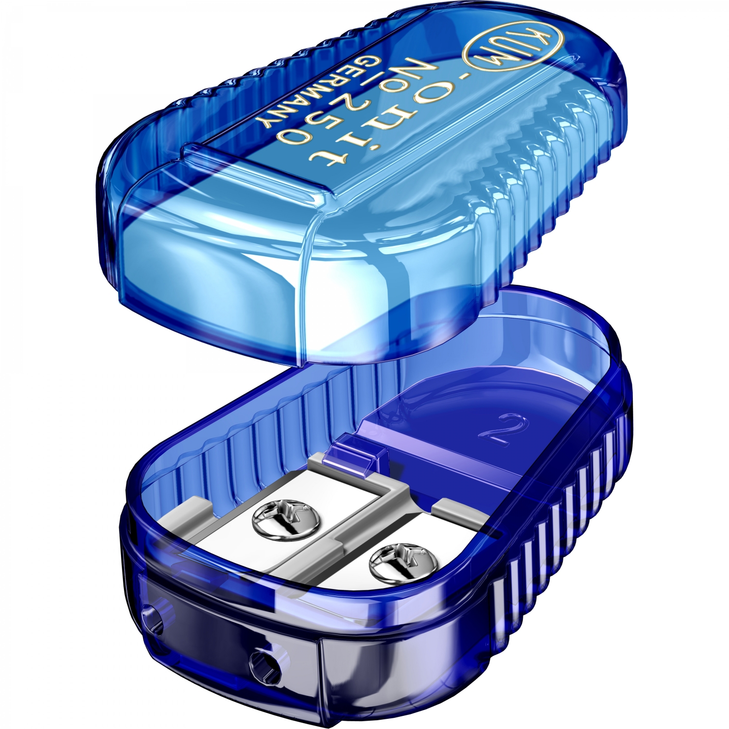 Imagine Produs Ascutitoare Dubla cu Container pentru mina 2 mm 3.15 mm KUM Onit 250 Blue