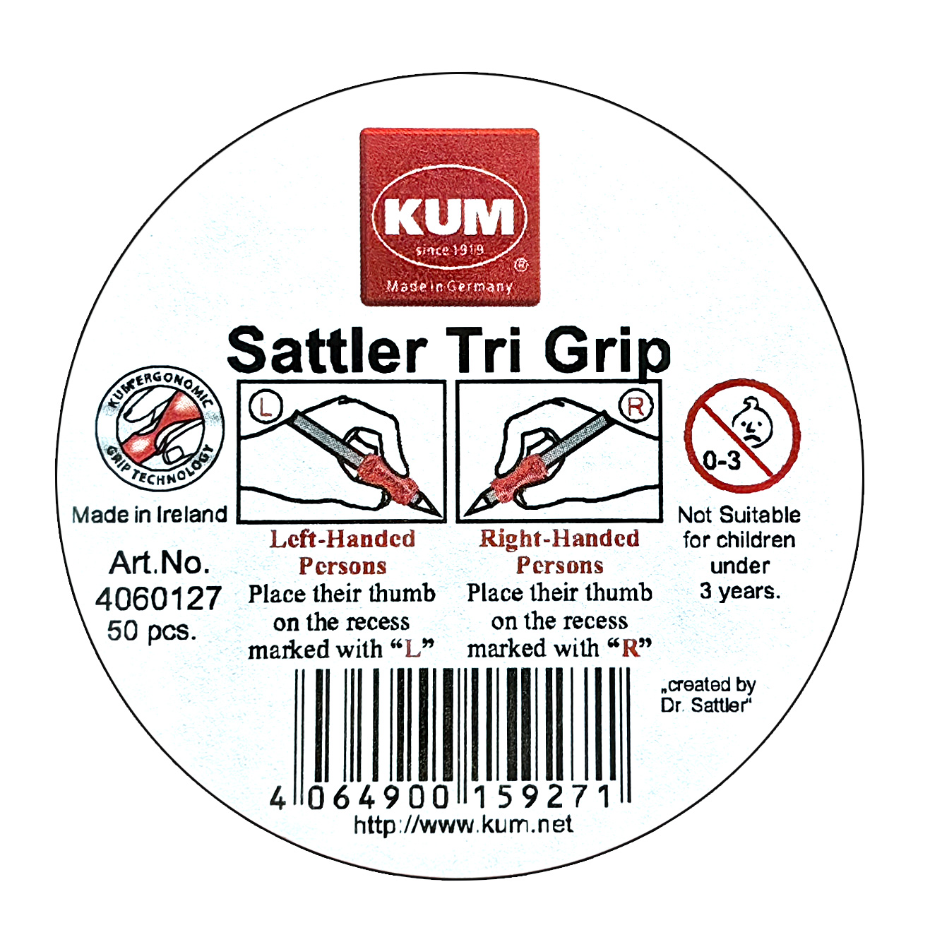 Imagine Produs Grip Creion KUM Sattler Tri Grip Blue