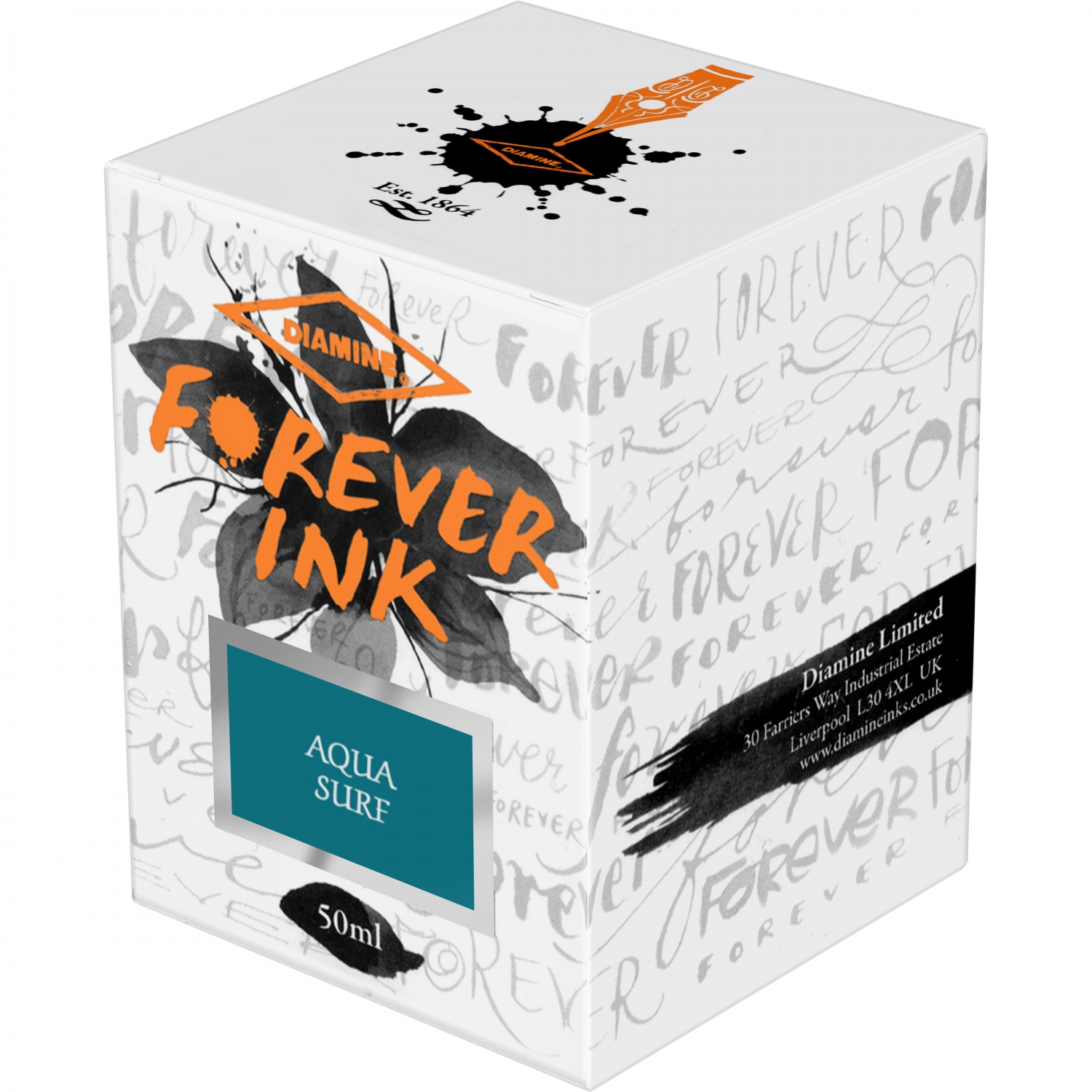 Imagine Produs Calimara Cerneala 50 ml Diamine Forever Ink Aqua Surf