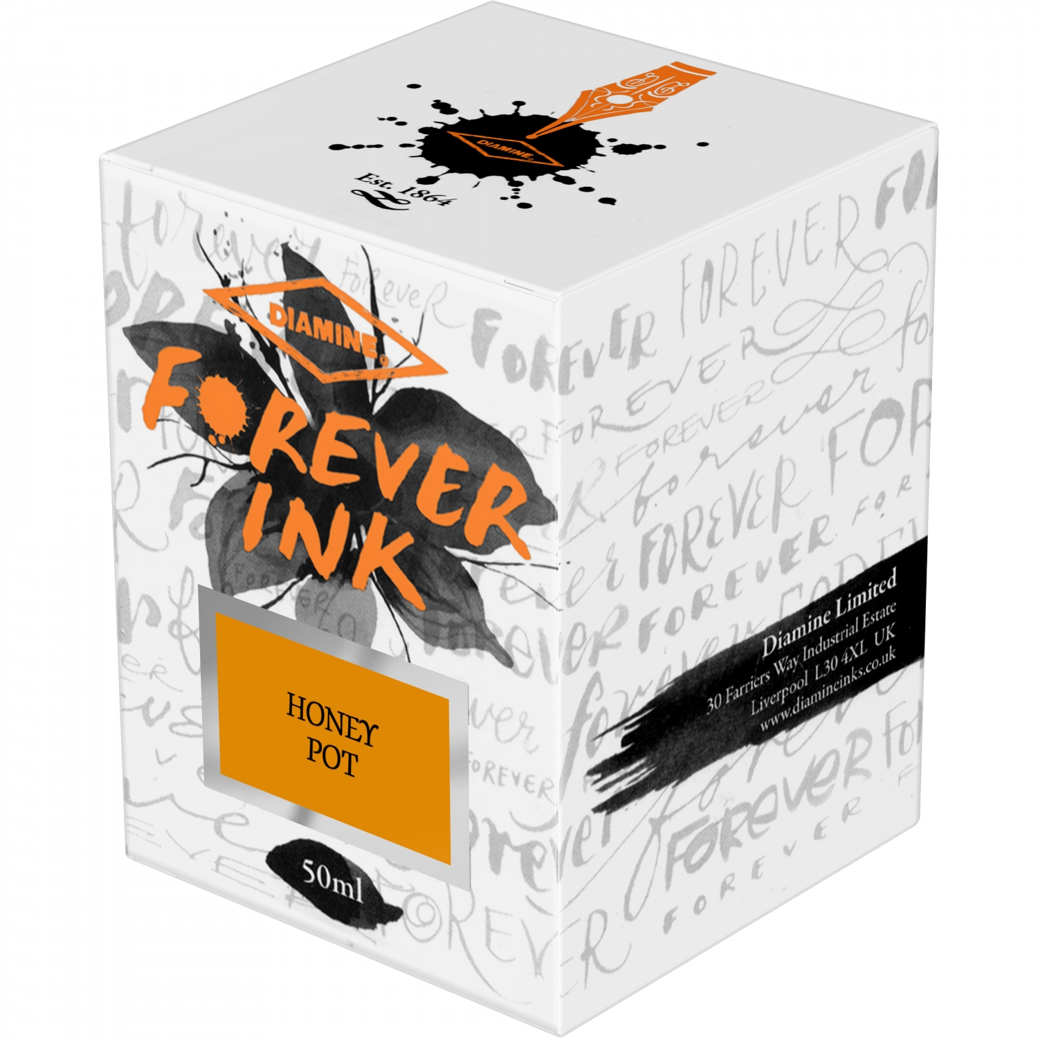 Imagine Produs Calimara Cerneala 50 ml Diamine Forever Ink Honey Pot